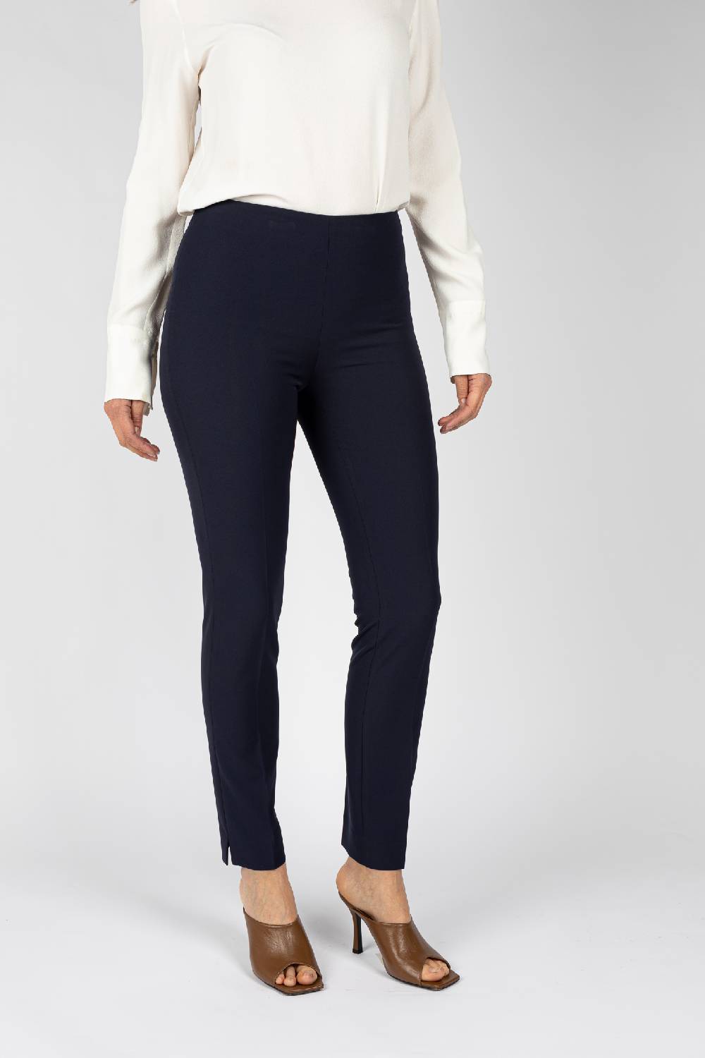 L.Pucci Pantaloni colore blu linea a gamba stretta da donna Negozi Online