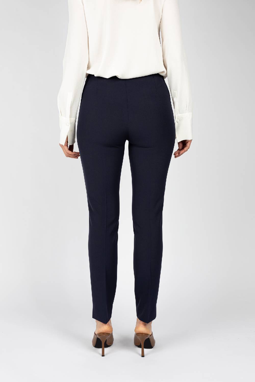 L.Pucci Pantaloni colore blu linea a gamba stretta da donna Negozi Online