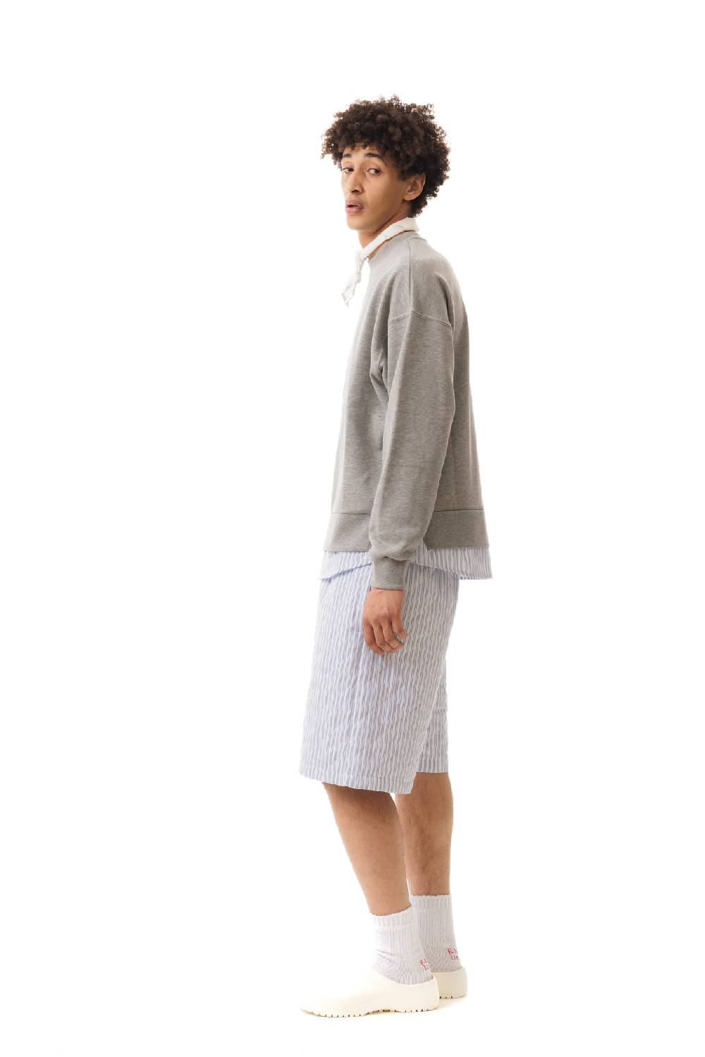 Lc23 Quilted Popeline Shorts White-Blue Fino Al -60%