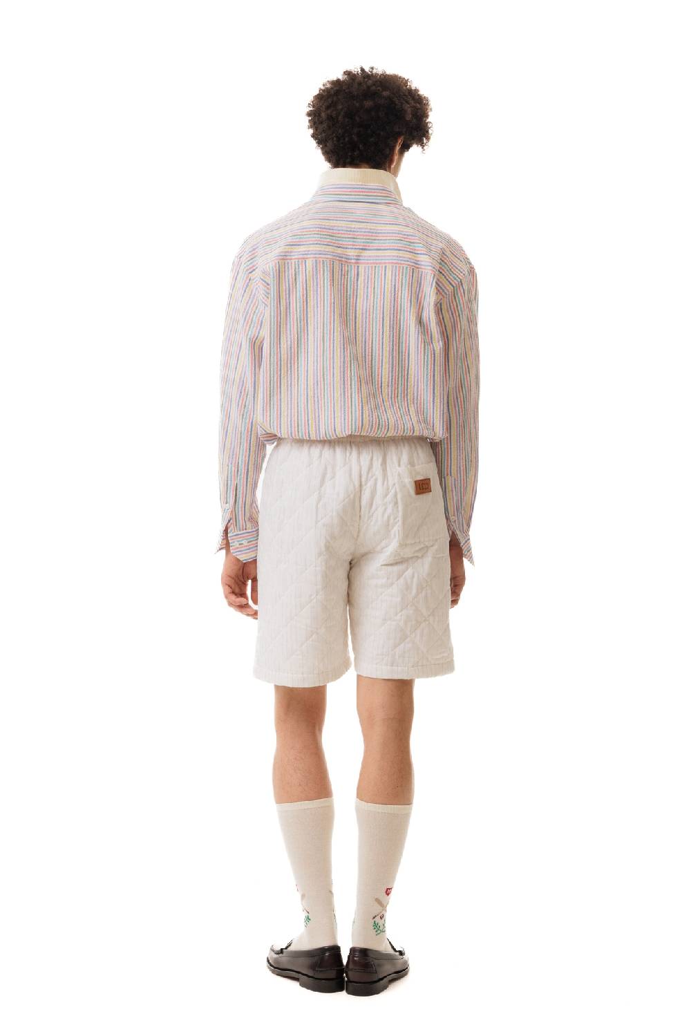 Lc23 Quilted Popeline Shorts Cream Affare Del Giorno
