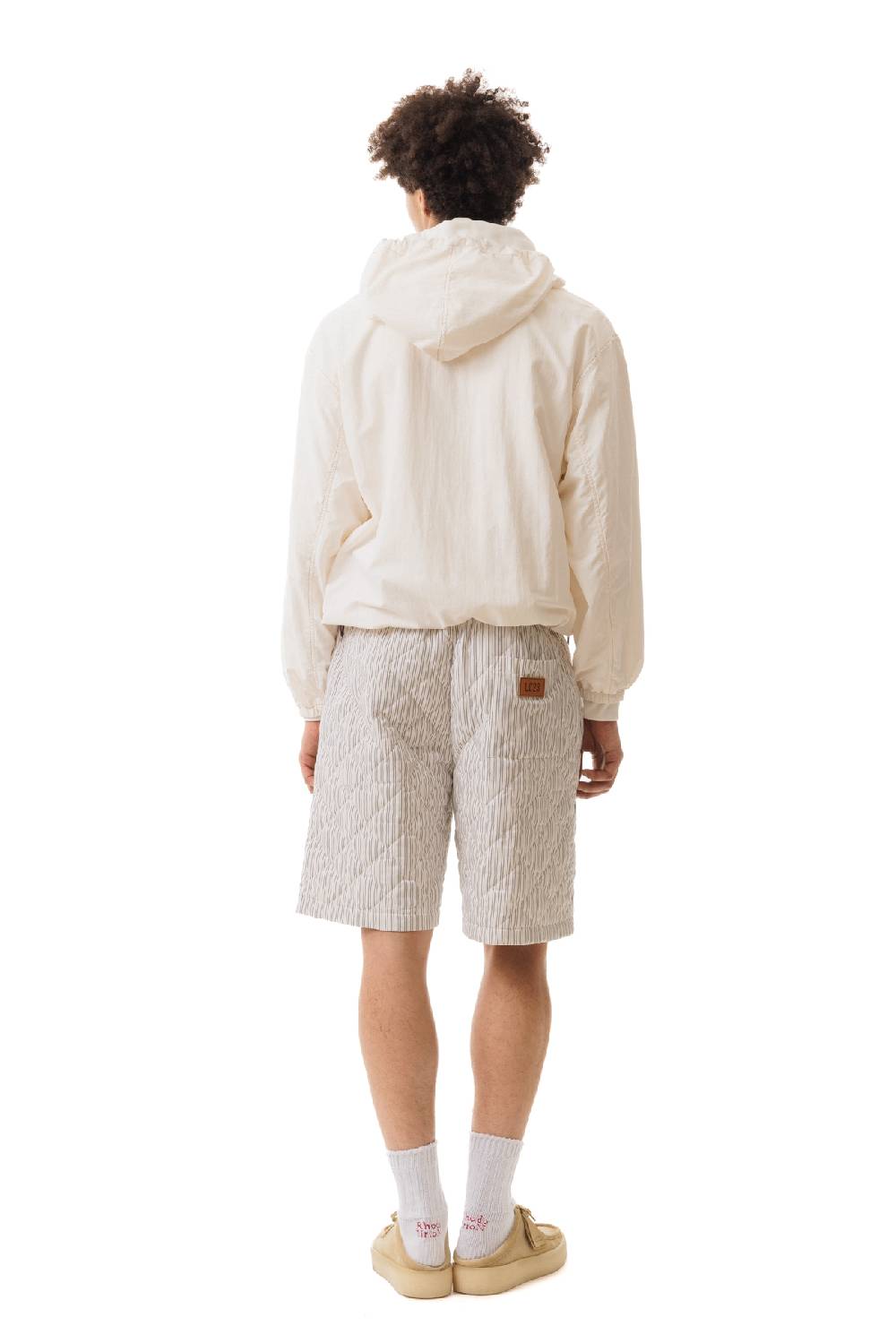 Lc23 Quilted Popeline Shorts Cream-Black Prezzo Ridotto
