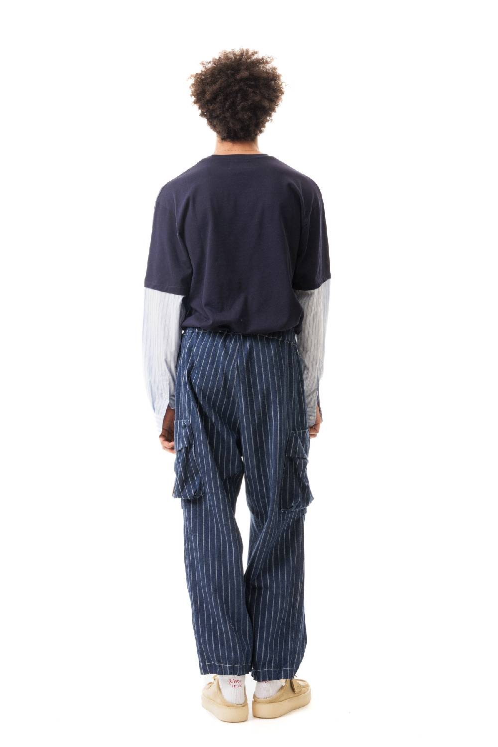 Lc23 Gessato Denim Cargo Pants Novità