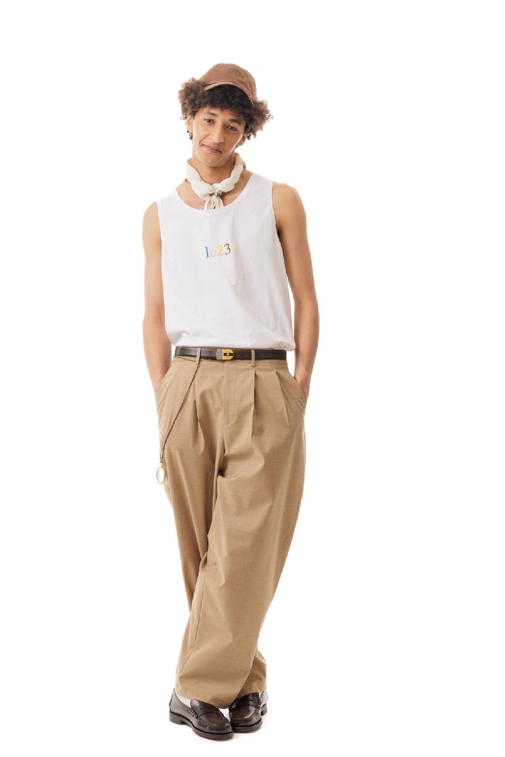 Lc23 Nylon-Wool Trousers Camel Presa