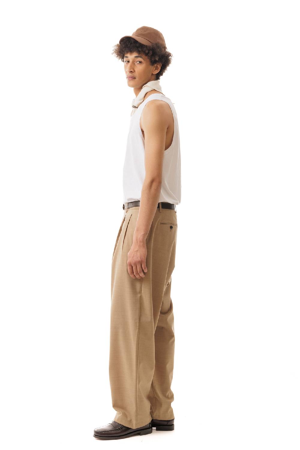 Lc23 Nylon-Wool Trousers Camel Presa