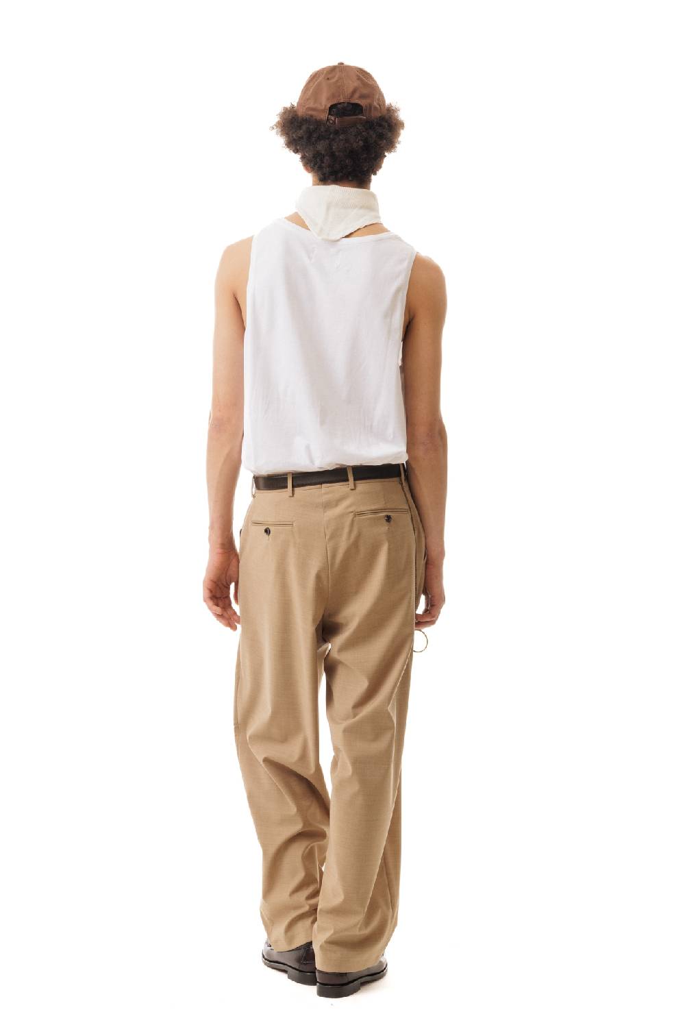 Lc23 Nylon-Wool Trousers Camel Presa