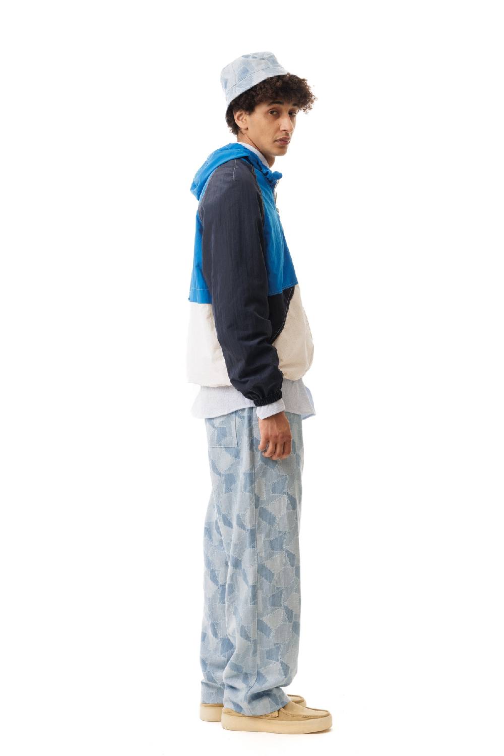 Lc23 Nylon Color-Block Hooded Jacket Blue Offerte