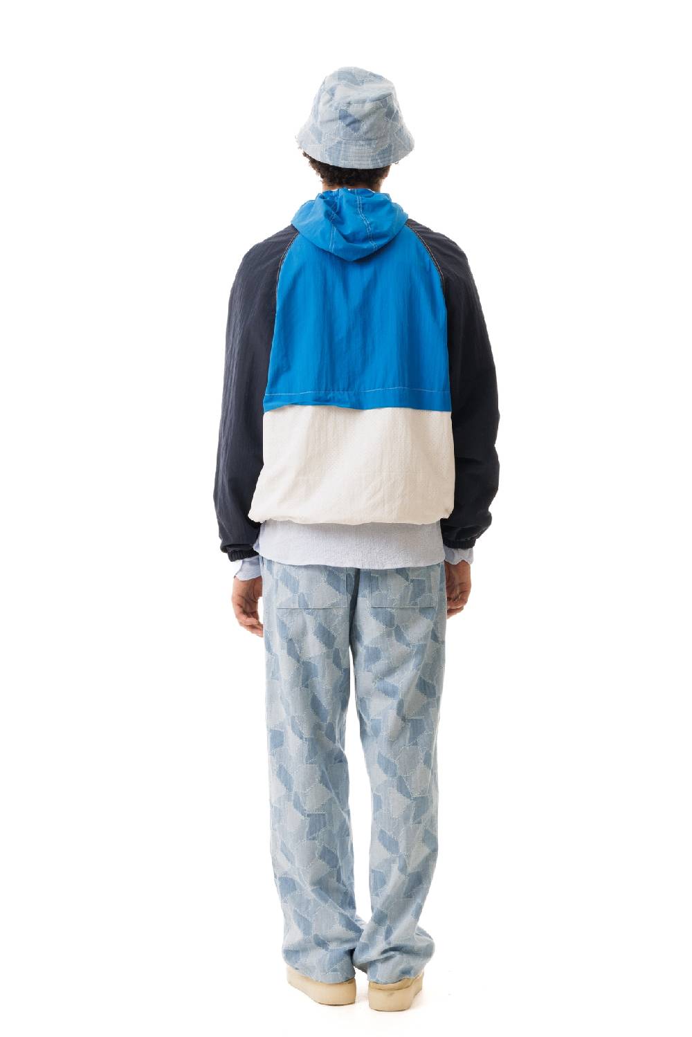 Lc23 Nylon Color-Block Hooded Jacket Blue Offerte