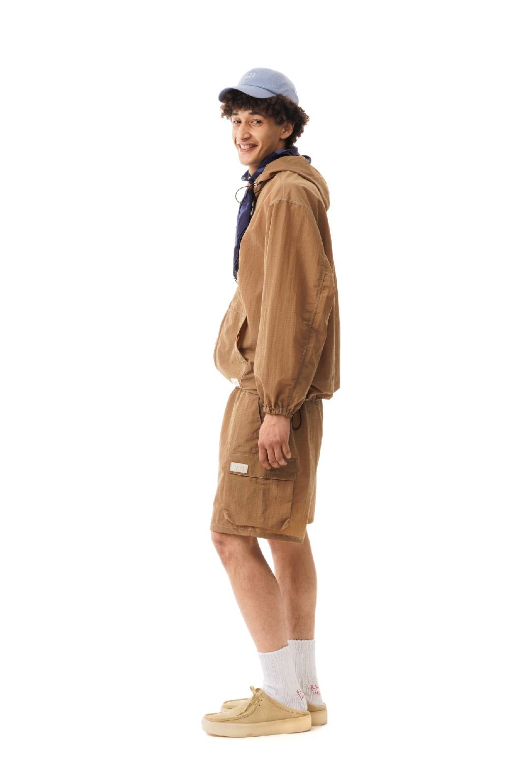Lc23 Nylon Hooded Jacket Brown Hotsell