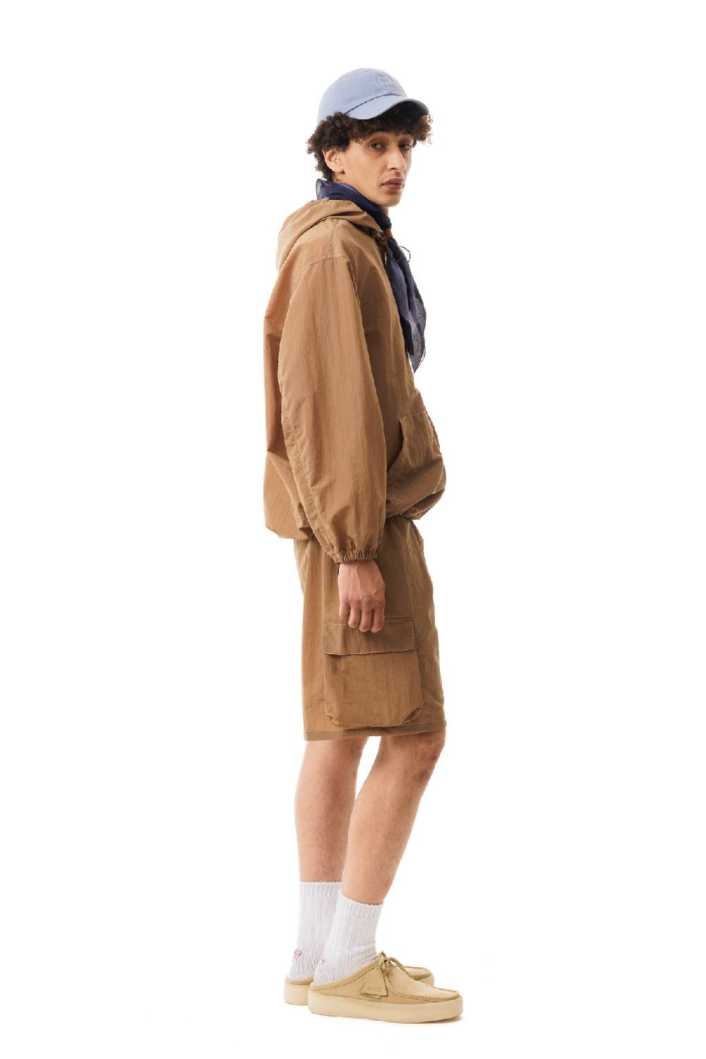 Lc23 Nylon Hooded Jacket Brown Hotsell