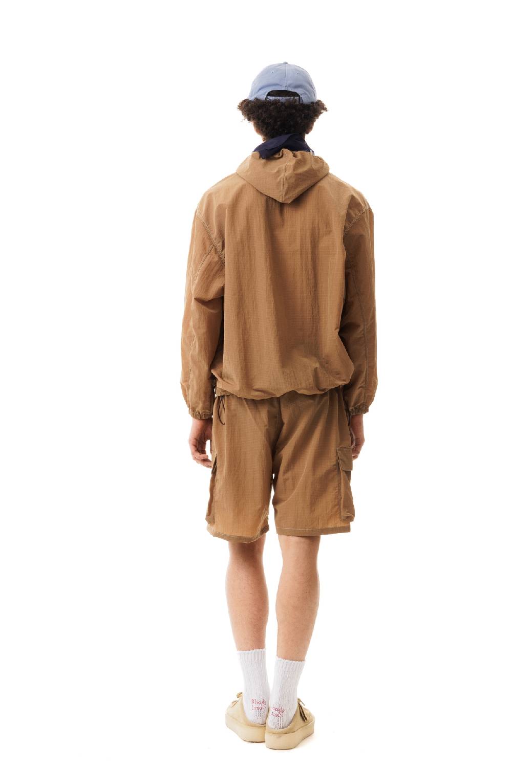 Lc23 Nylon Hooded Jacket Brown Hotsell