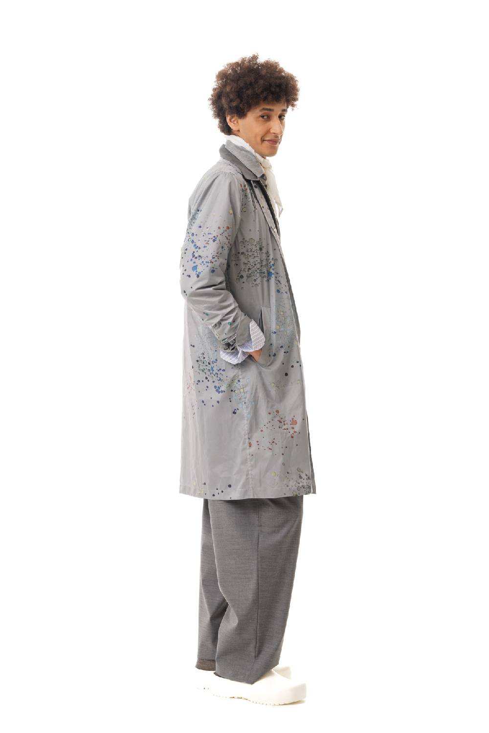 Lc23 Splash Printed Nylon Coat Vendita Economica