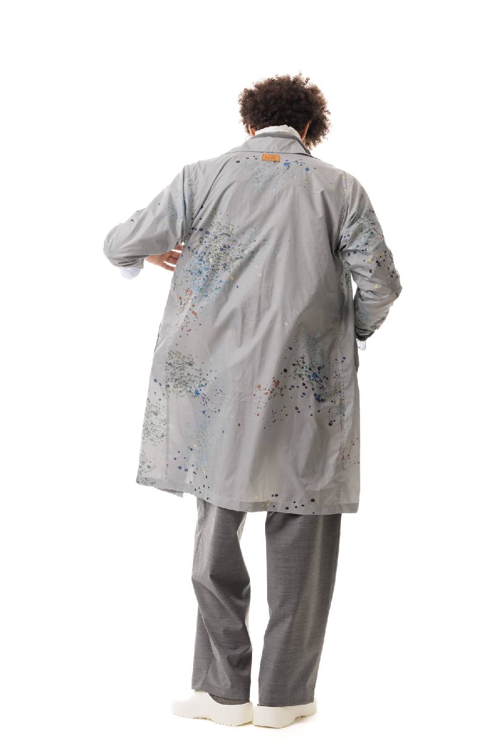 Lc23 Splash Printed Nylon Coat Vendita Economica