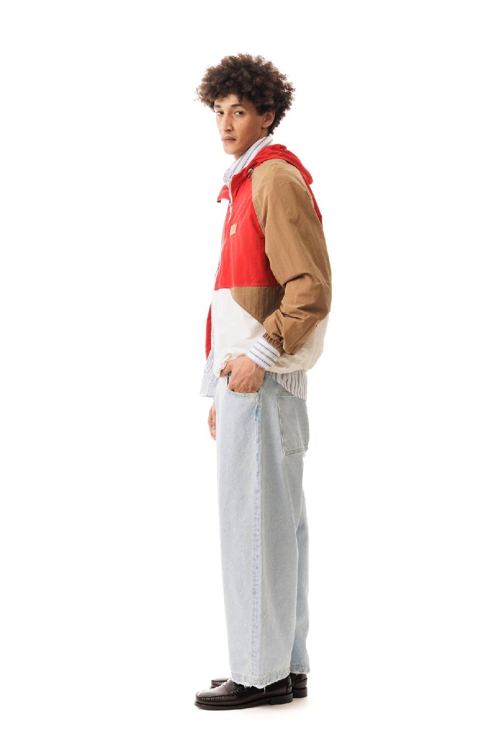 Lc23 Nylon Color-Block Hooded Jacket Red I Più Venduti