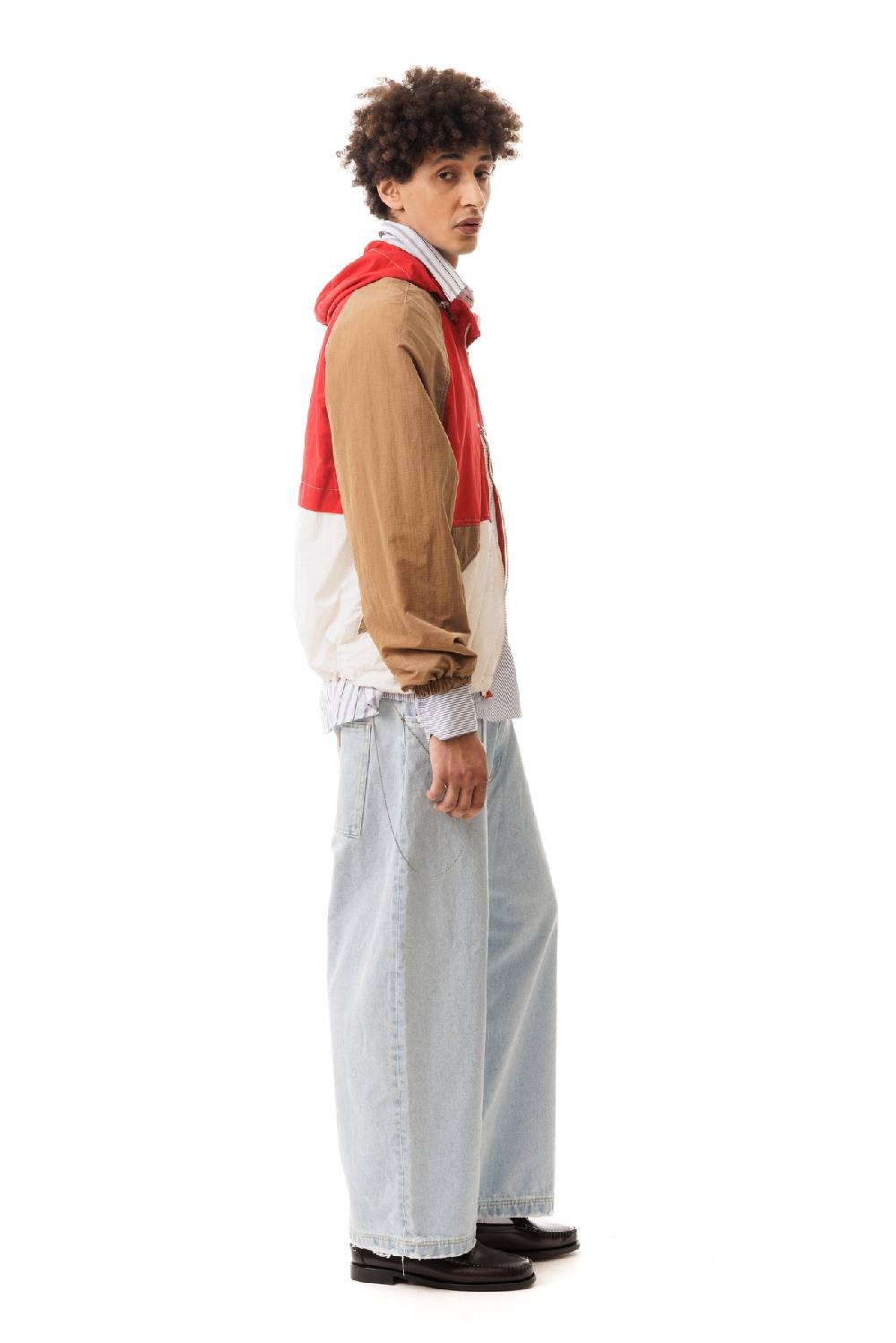 Lc23 Nylon Color-Block Hooded Jacket Red I Più Venduti
