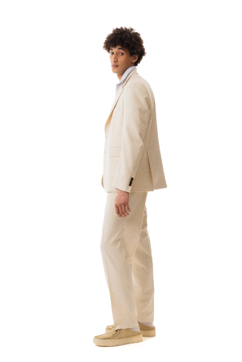 Lc23 Misto Lino Cream Blazer Vendite Flash