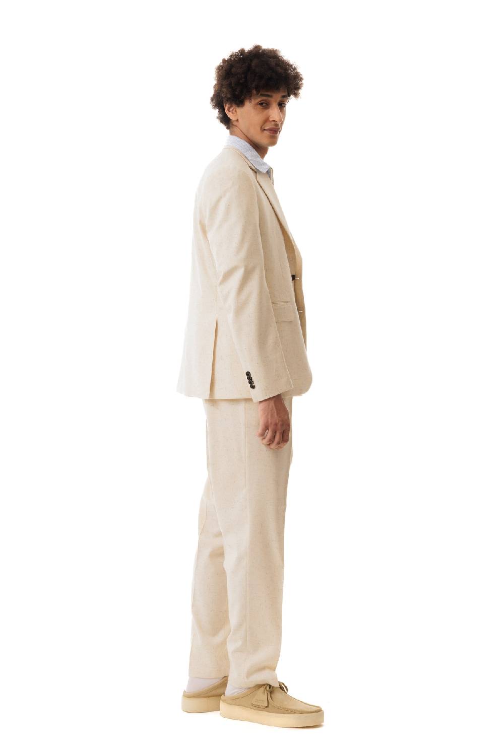 Lc23 Misto Lino Cream Blazer Vendite Flash