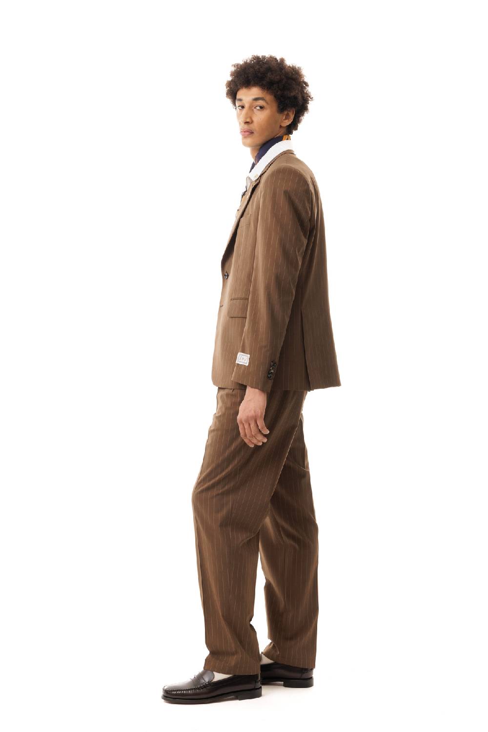 Lc23 Gessato Brown Blazer Negozio