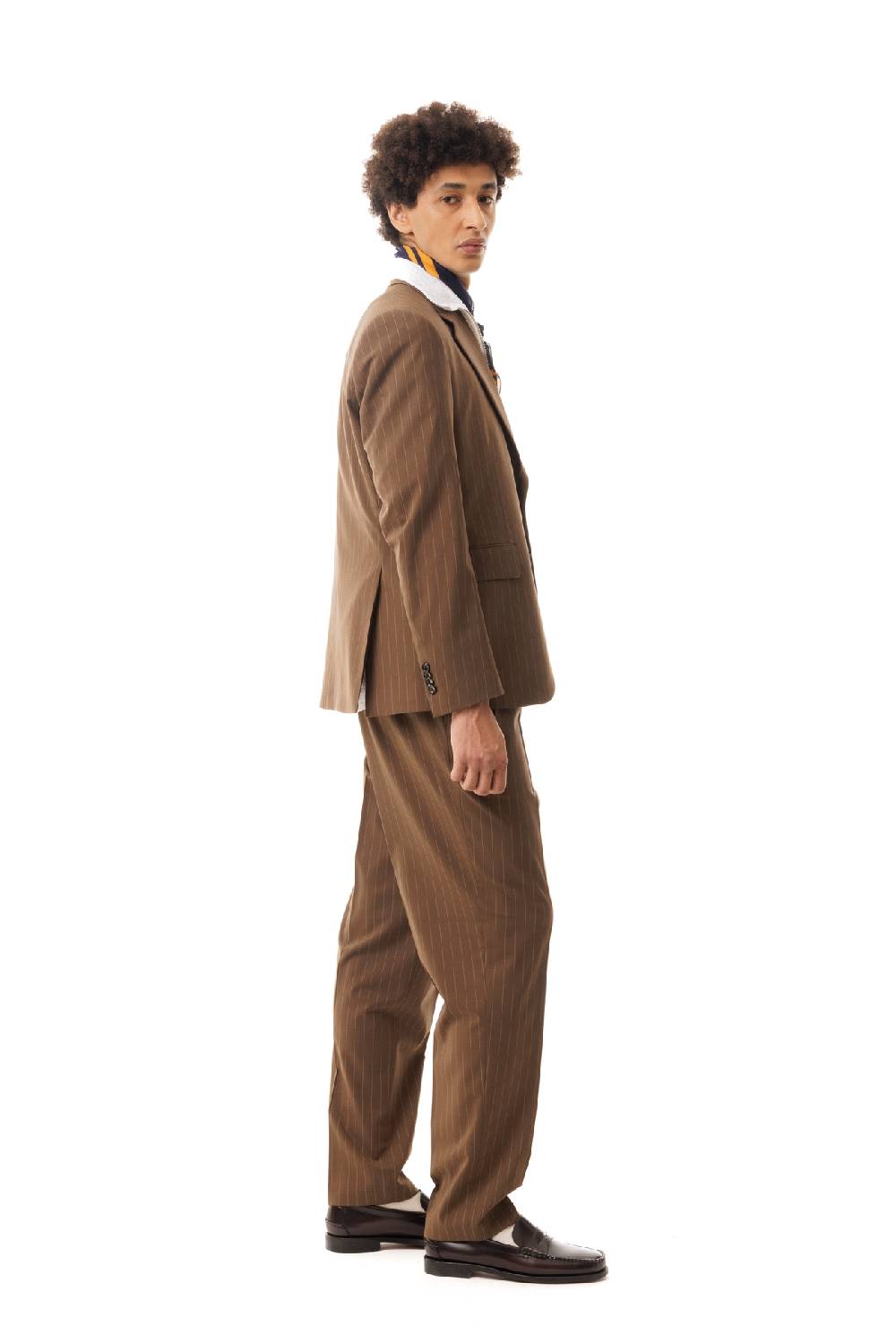Lc23 Gessato Brown Blazer Negozio