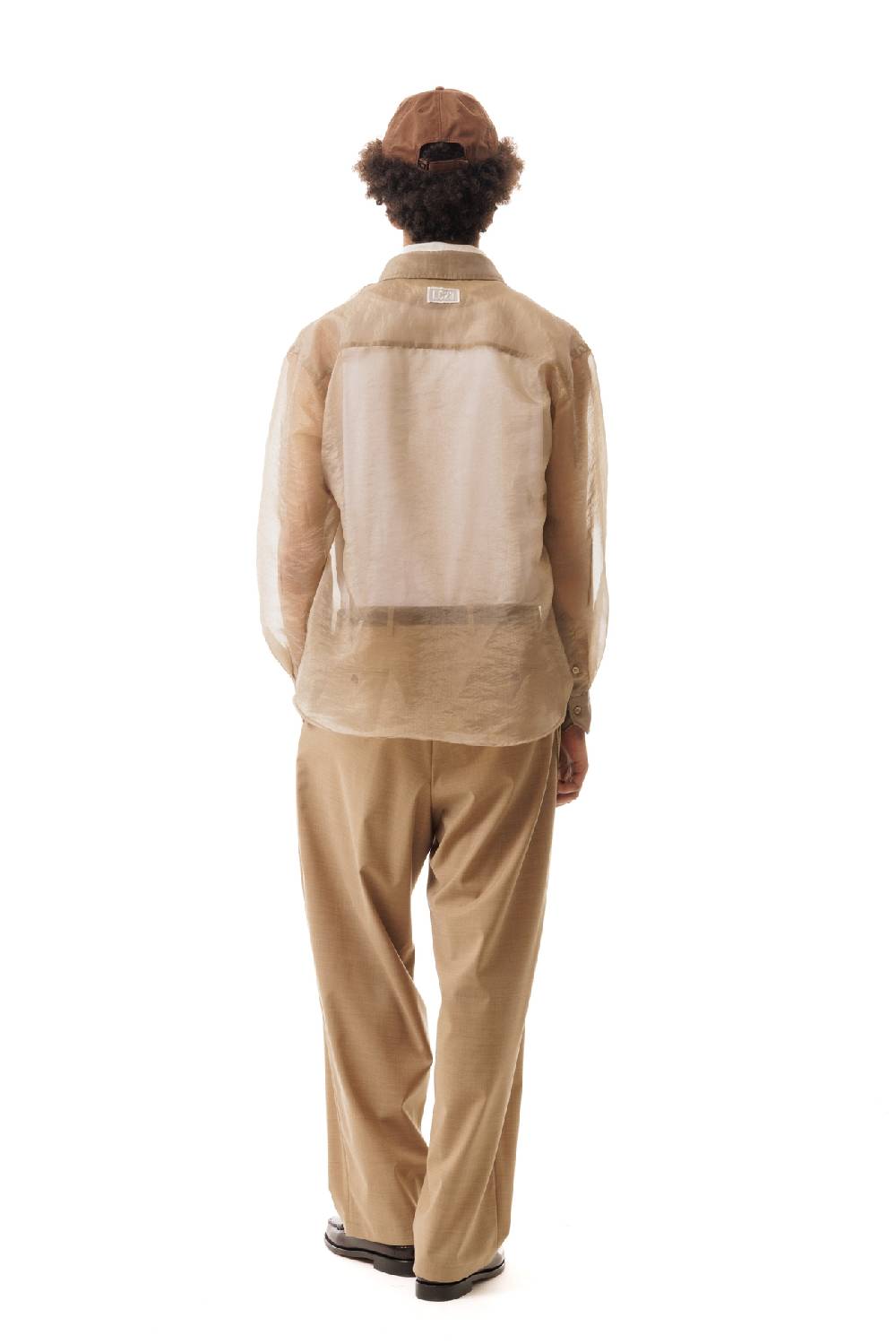 Lc23 Organza Nylon Shirt Beige Spedizione Gratuita