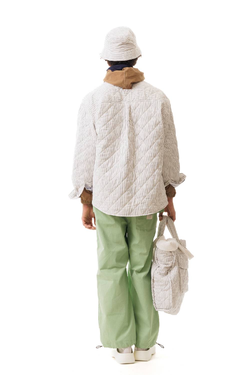Lc23 Quilted Popeline Overshirt Cream-Black Qualità Garantita