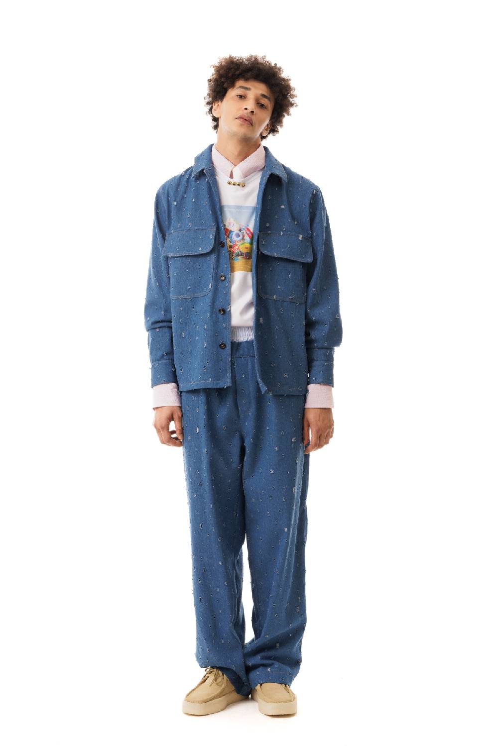 Lc23 Ripped Denim Overshirt Acquista Ora