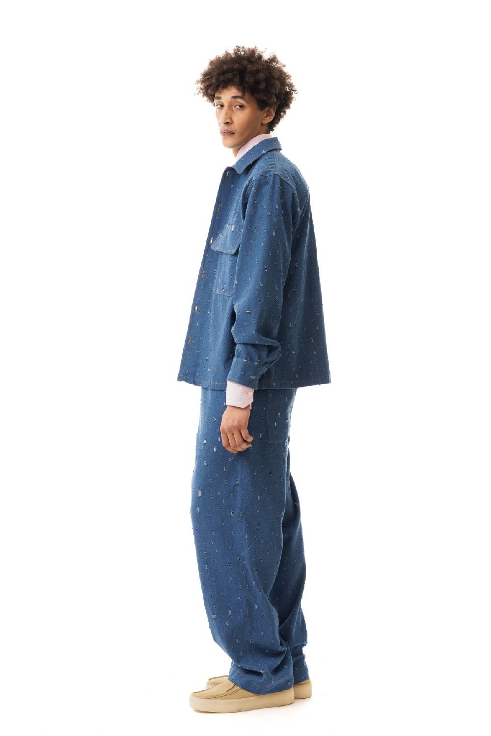 Lc23 Ripped Denim Overshirt Acquista Ora