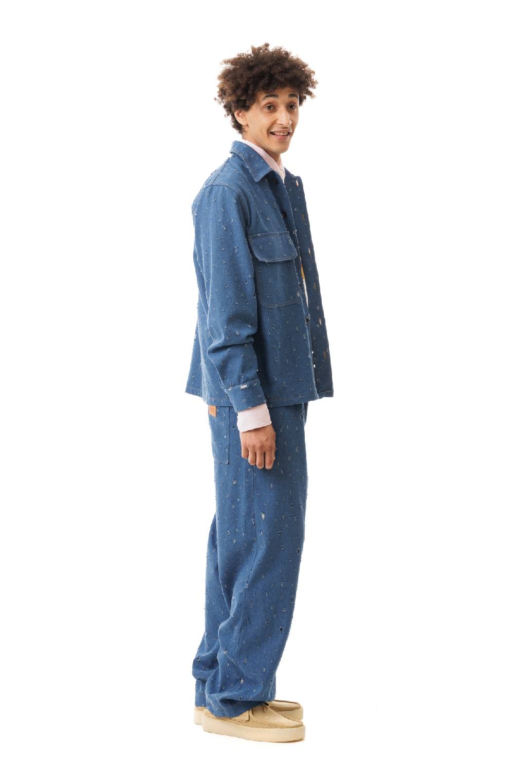 Lc23 Ripped Denim Overshirt Acquista Ora