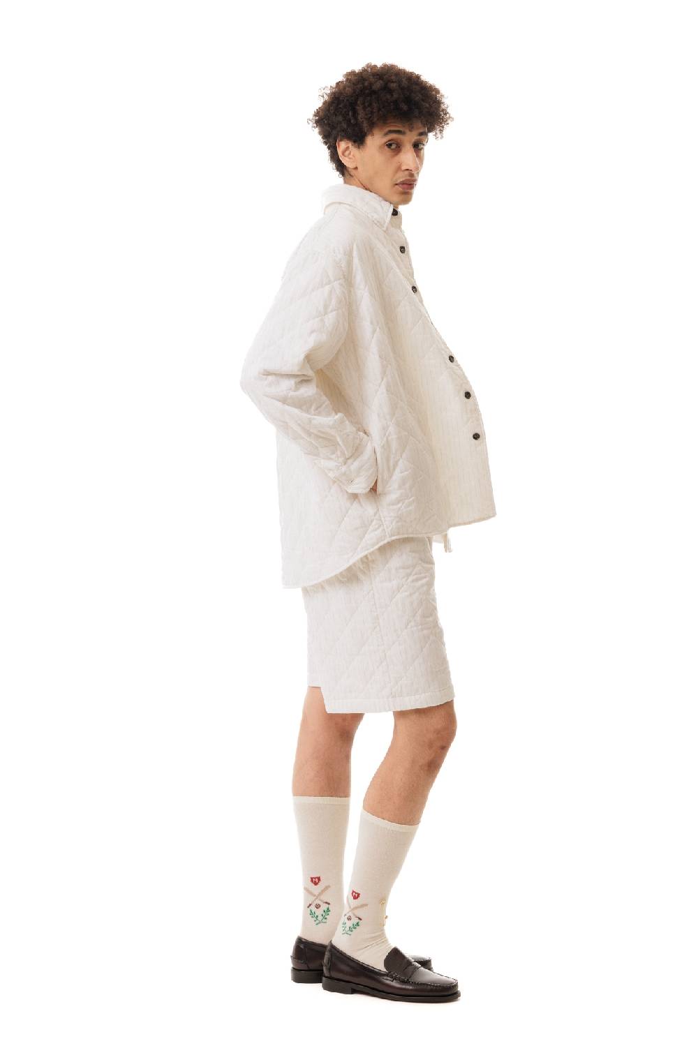 Lc23 Quilted Popeline Overshirt Cream Promozione Limitata