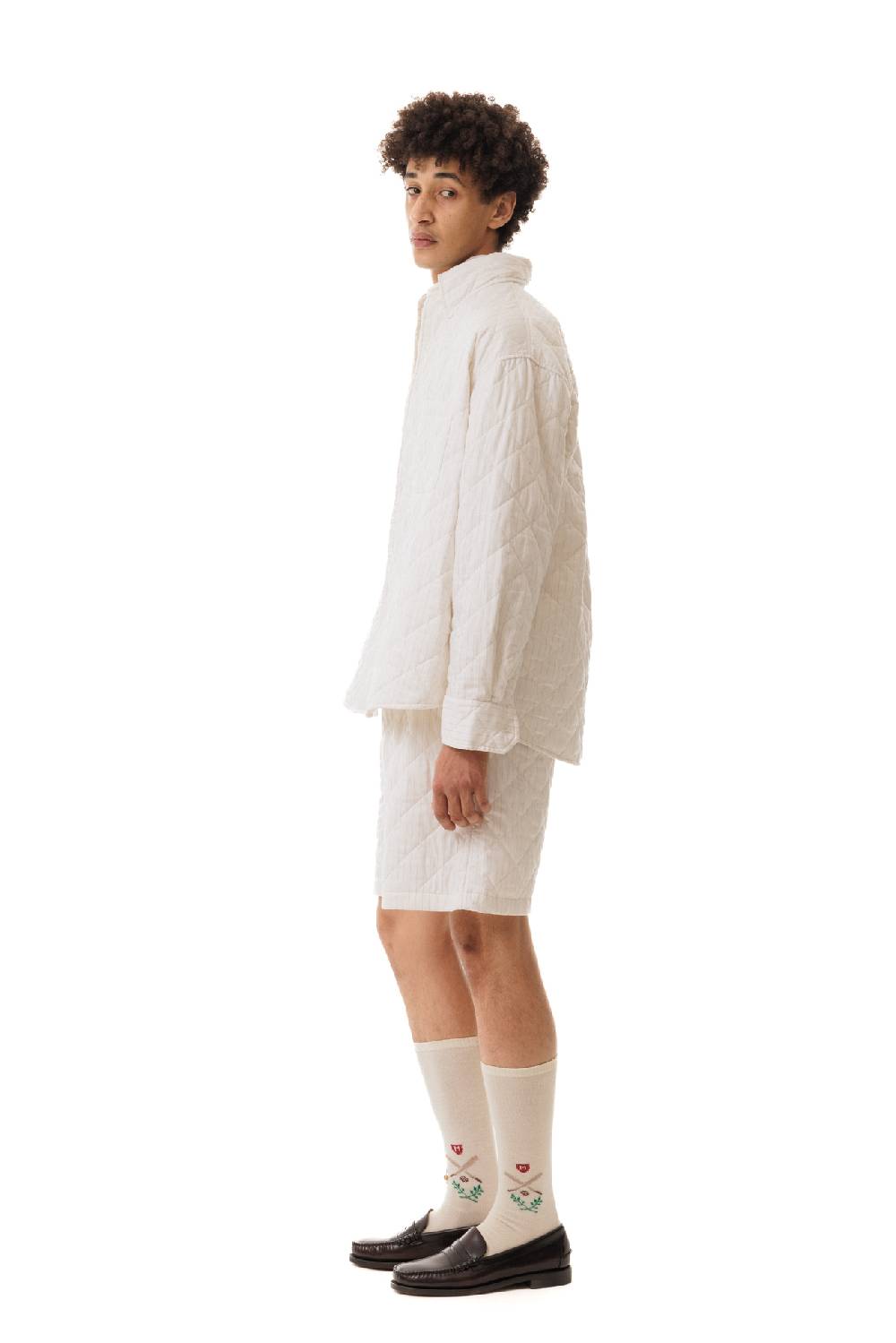 Lc23 Quilted Popeline Overshirt Cream Promozione Limitata