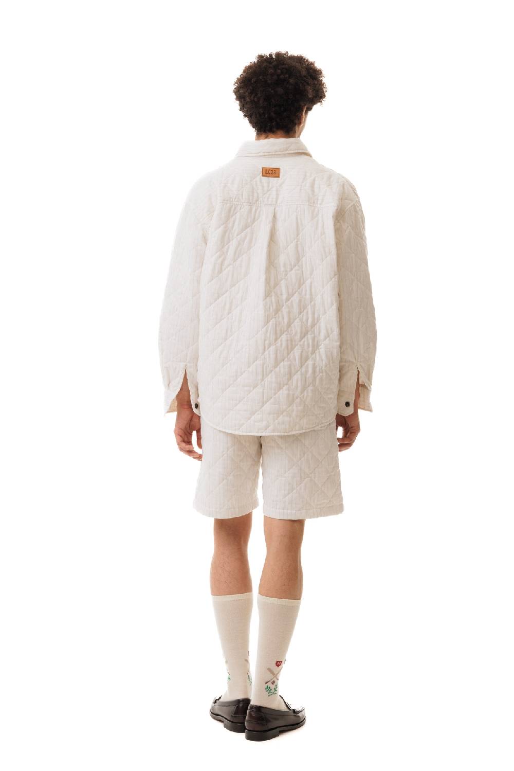 Lc23 Quilted Popeline Overshirt Cream Promozione Limitata
