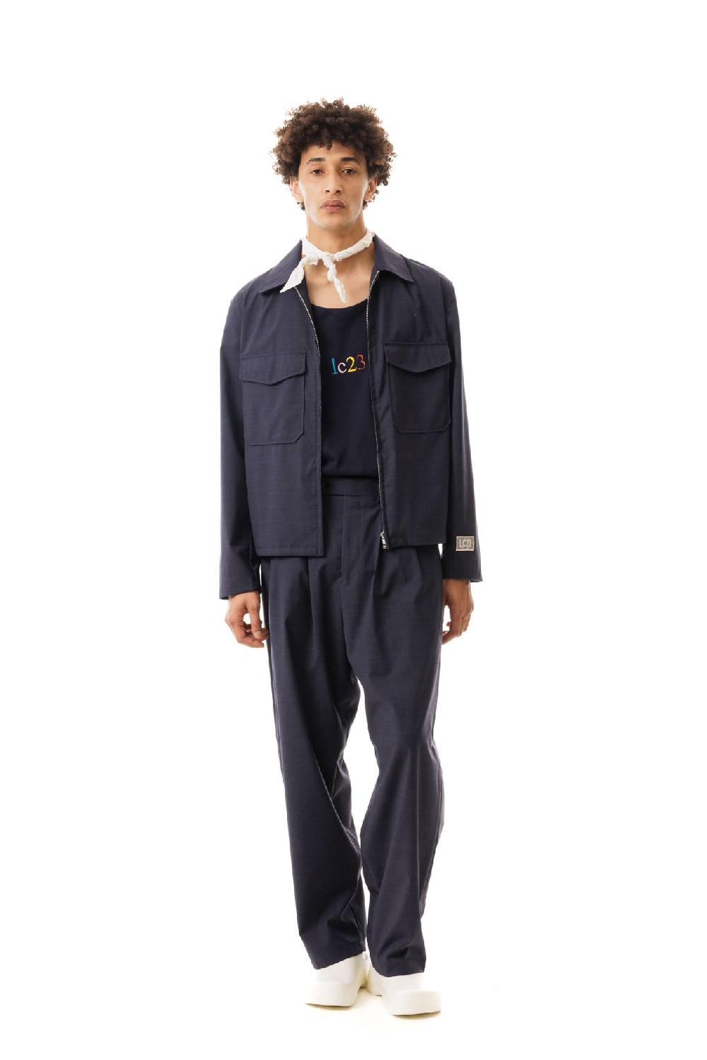 Lc23 Nylon-Wool Overshirt Navy Fino Al -60%