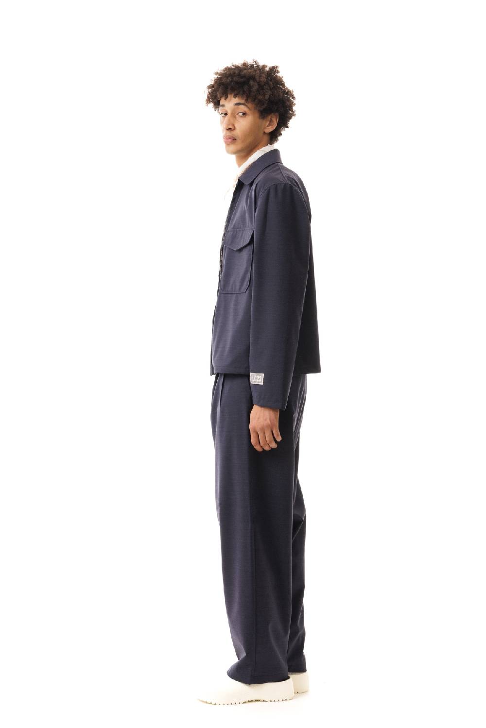 Lc23 Nylon-Wool Overshirt Navy Fino Al -60%