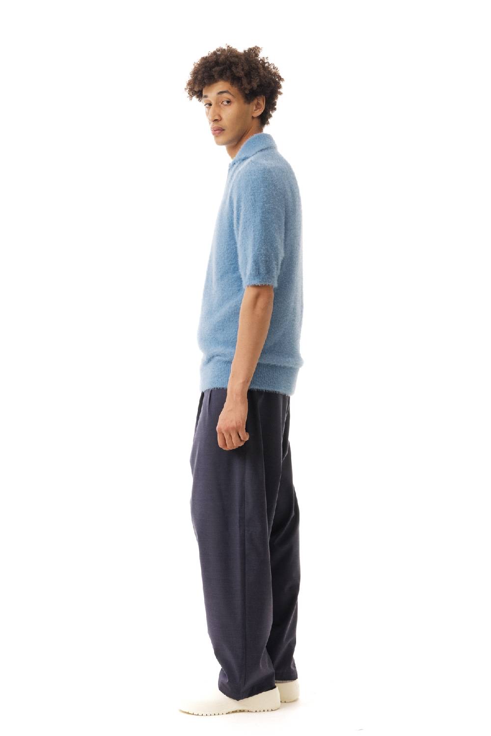 Lc23 Hairy Polo Sweater Blue Novità