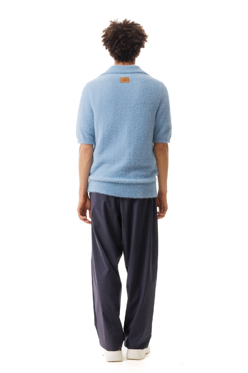 Lc23 Hairy Polo Sweater Blue Novità