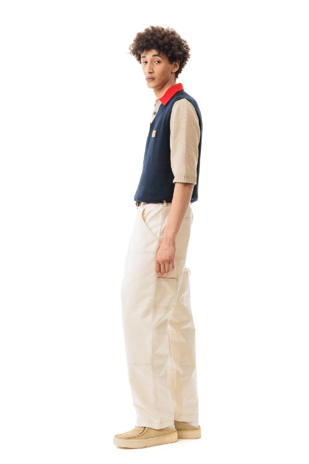 Lc23 Color Block Polo Sweater Navy Presa