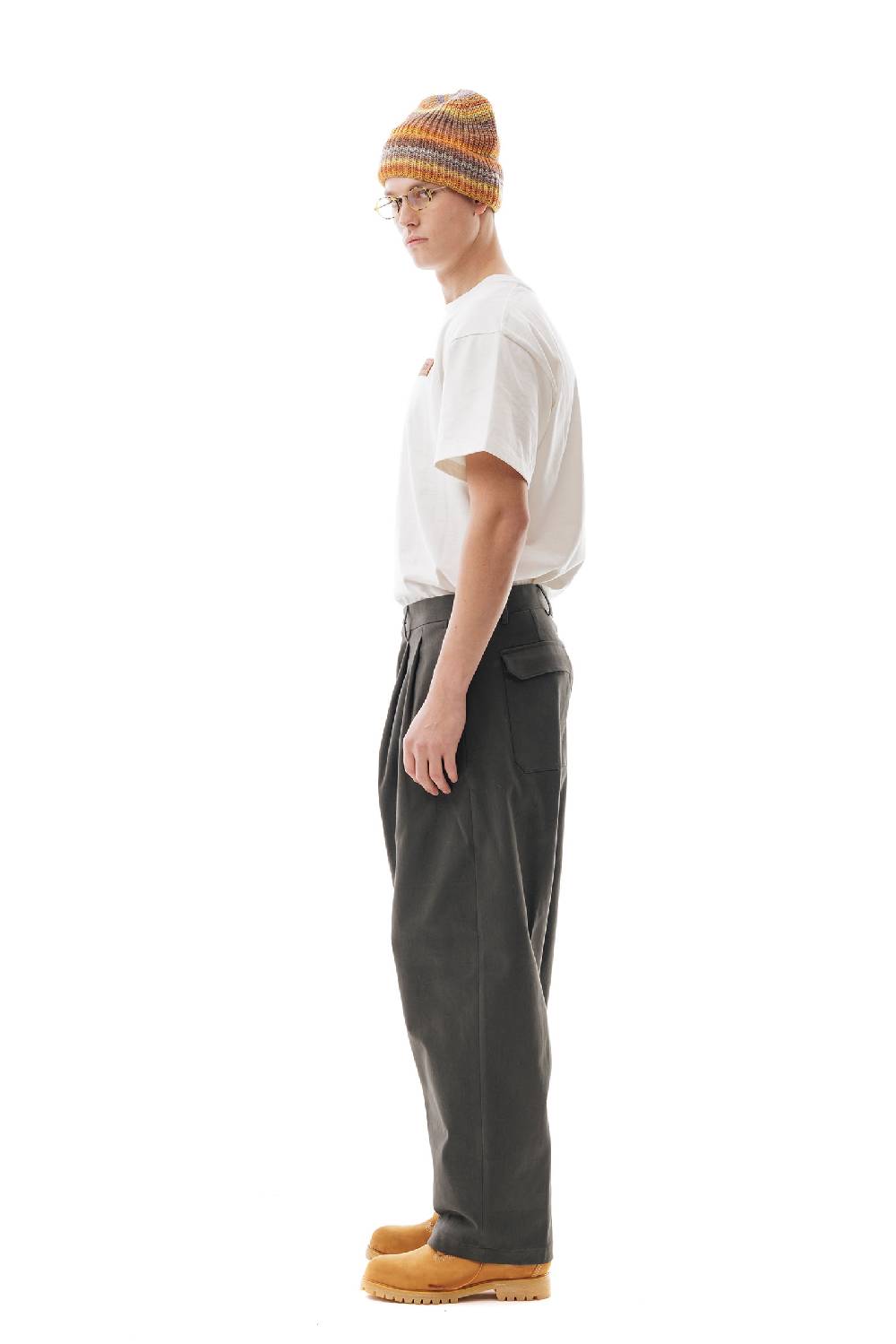 Lc23 Gabardina Double Pence Trousers Dark Grey Qualità