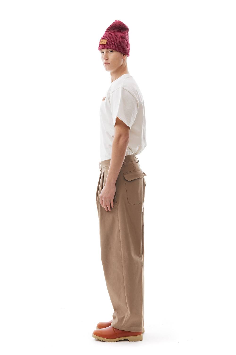 Lc23 Gabardina Double Pence Trousers Beige Spedizione Gratuita