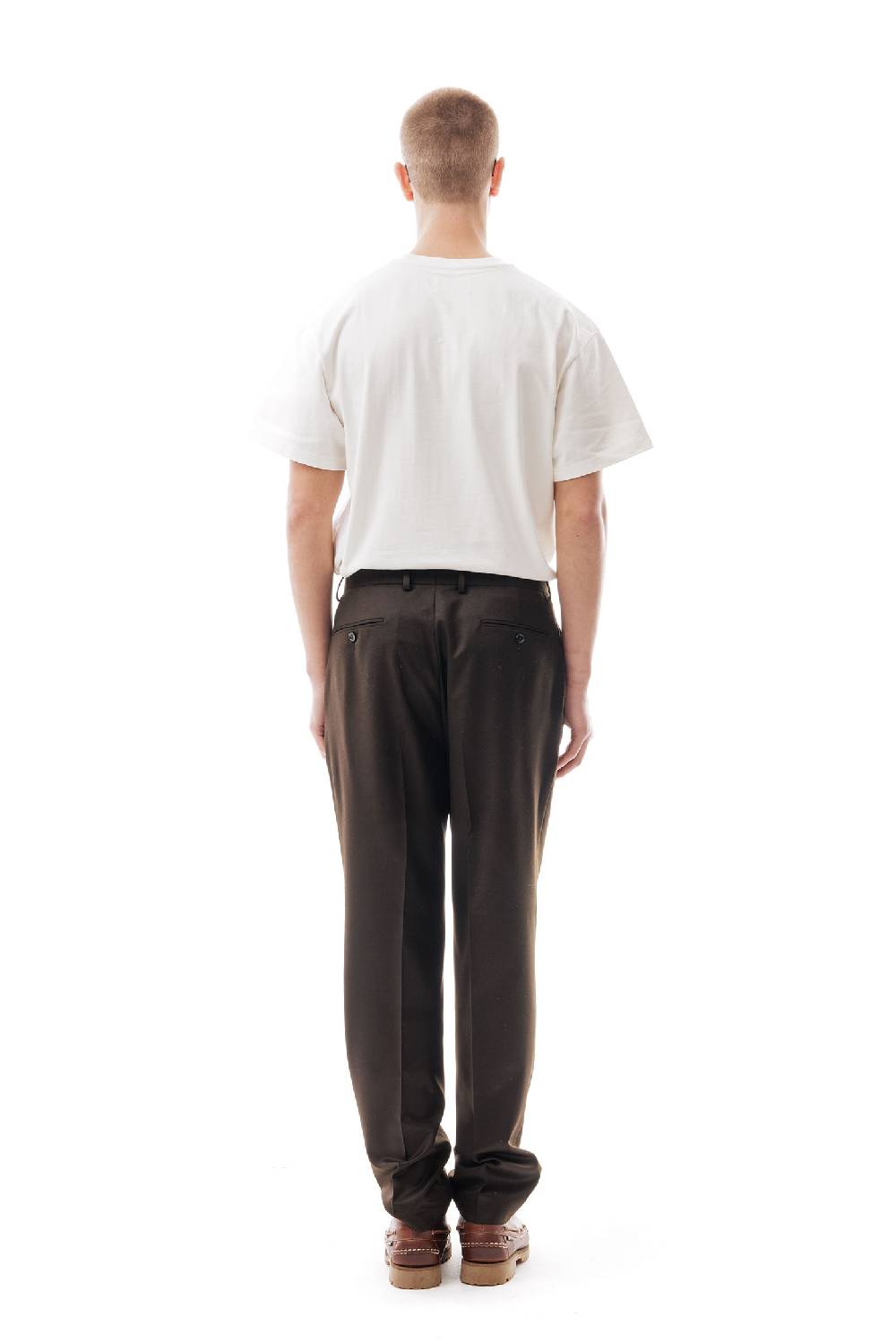 Lc23 Flannel Dark Brown Trousers Soddisfazione Garantita