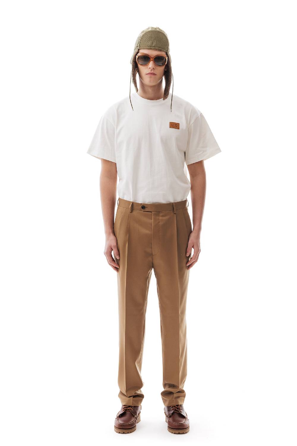 Lc23 Flannel Camel Trousers Qualità Garantita