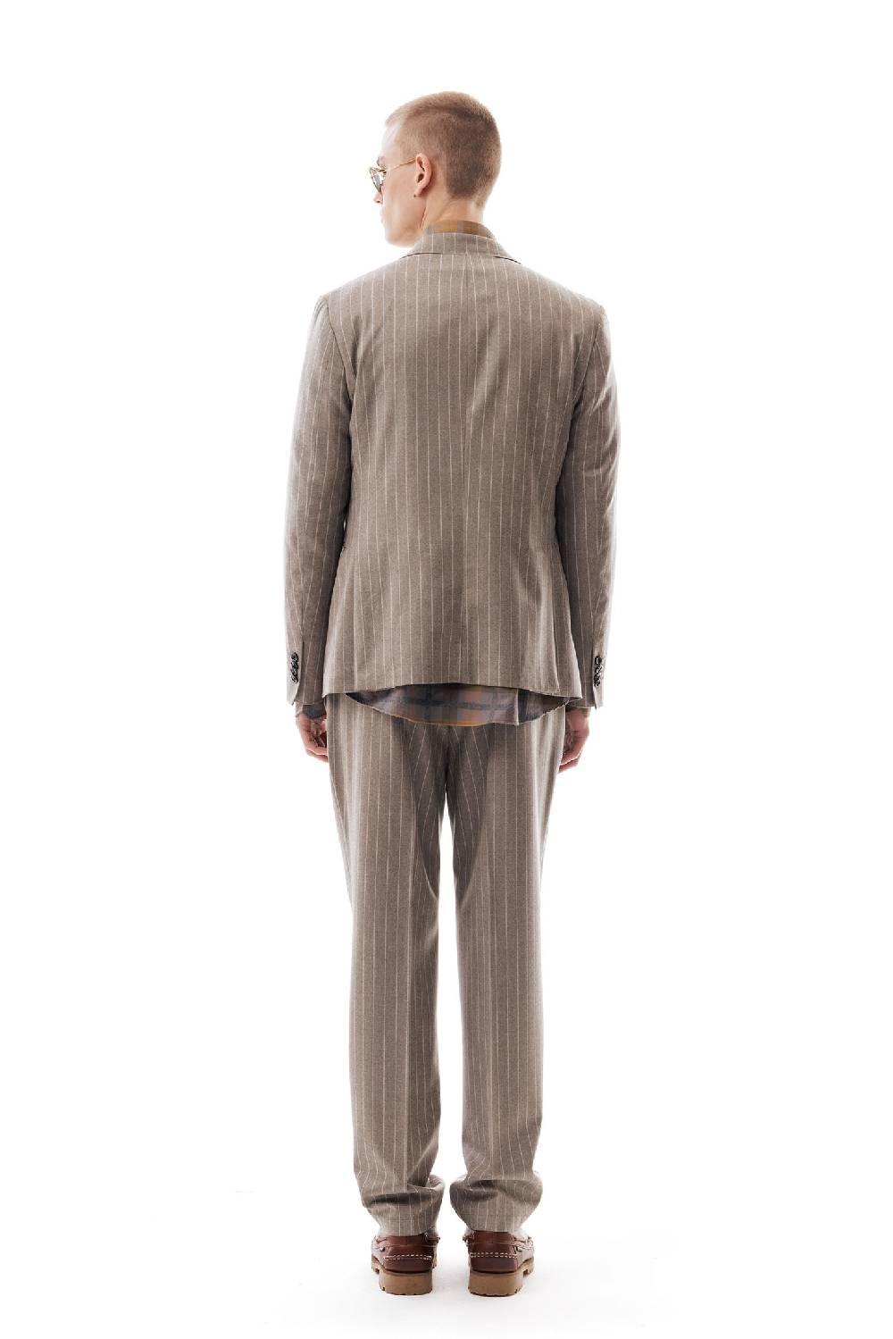 Lc23 Gessato Beige Blazer Affare Del Giorno