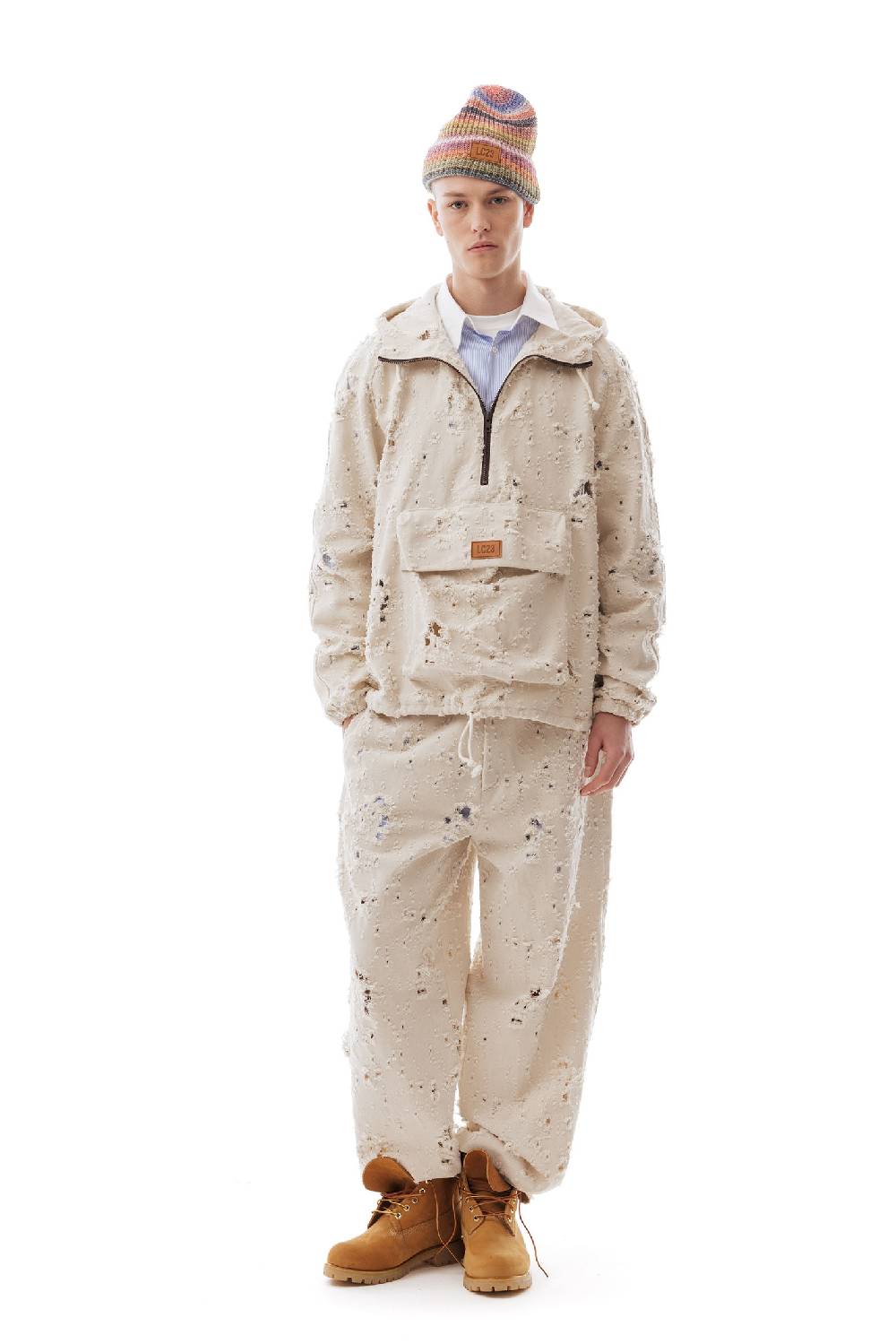 Lc23 Ripped Denim Anorak Prezzo Ridotto