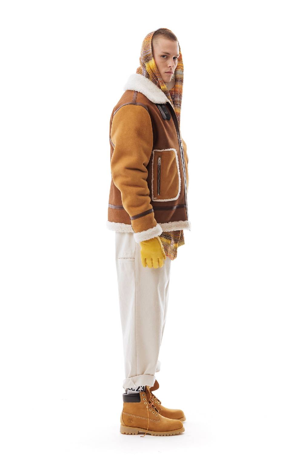 Lc23 Two-Tone Shearling Jacket Sottocosto