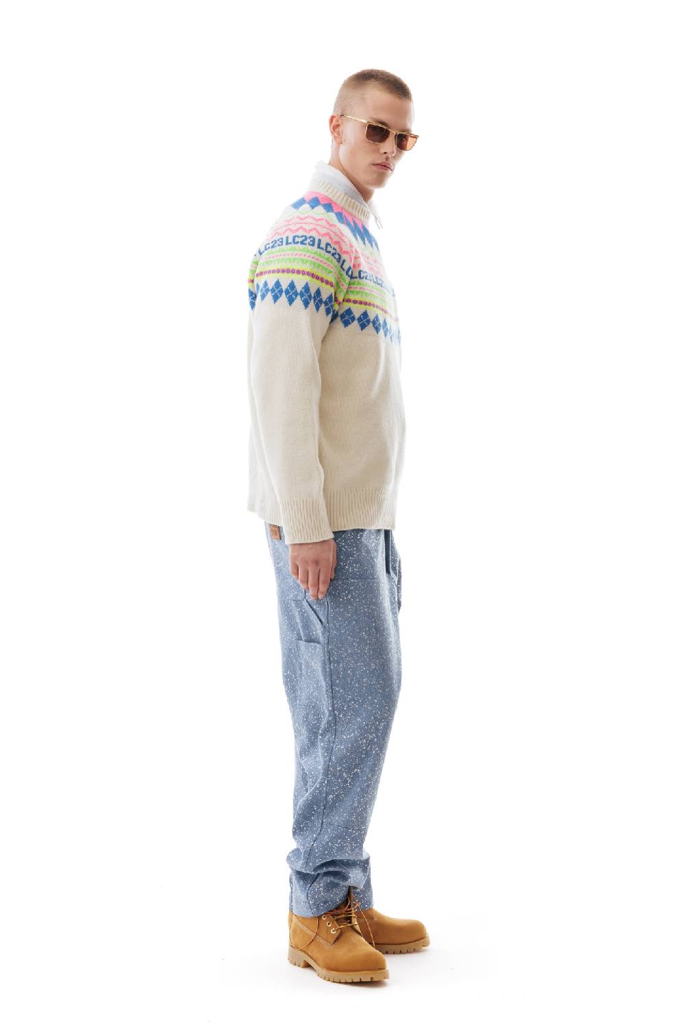 Lc23 LC23 Norvegian Sweater Cream Vendite Flash