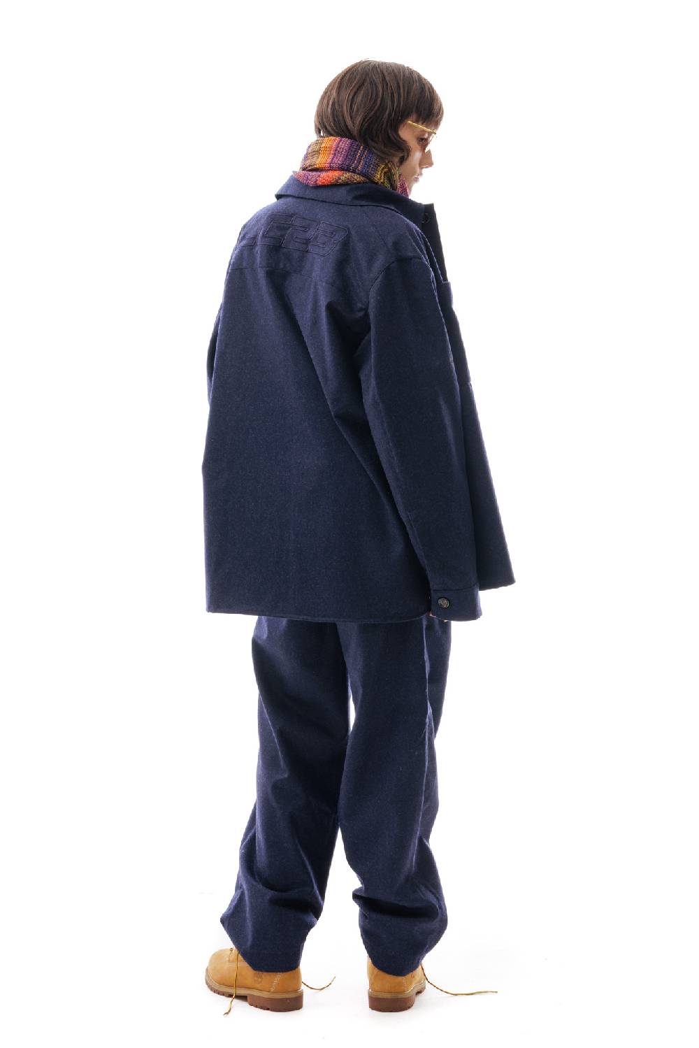 Lc23 WR Wool Overshirt Navy Moda
