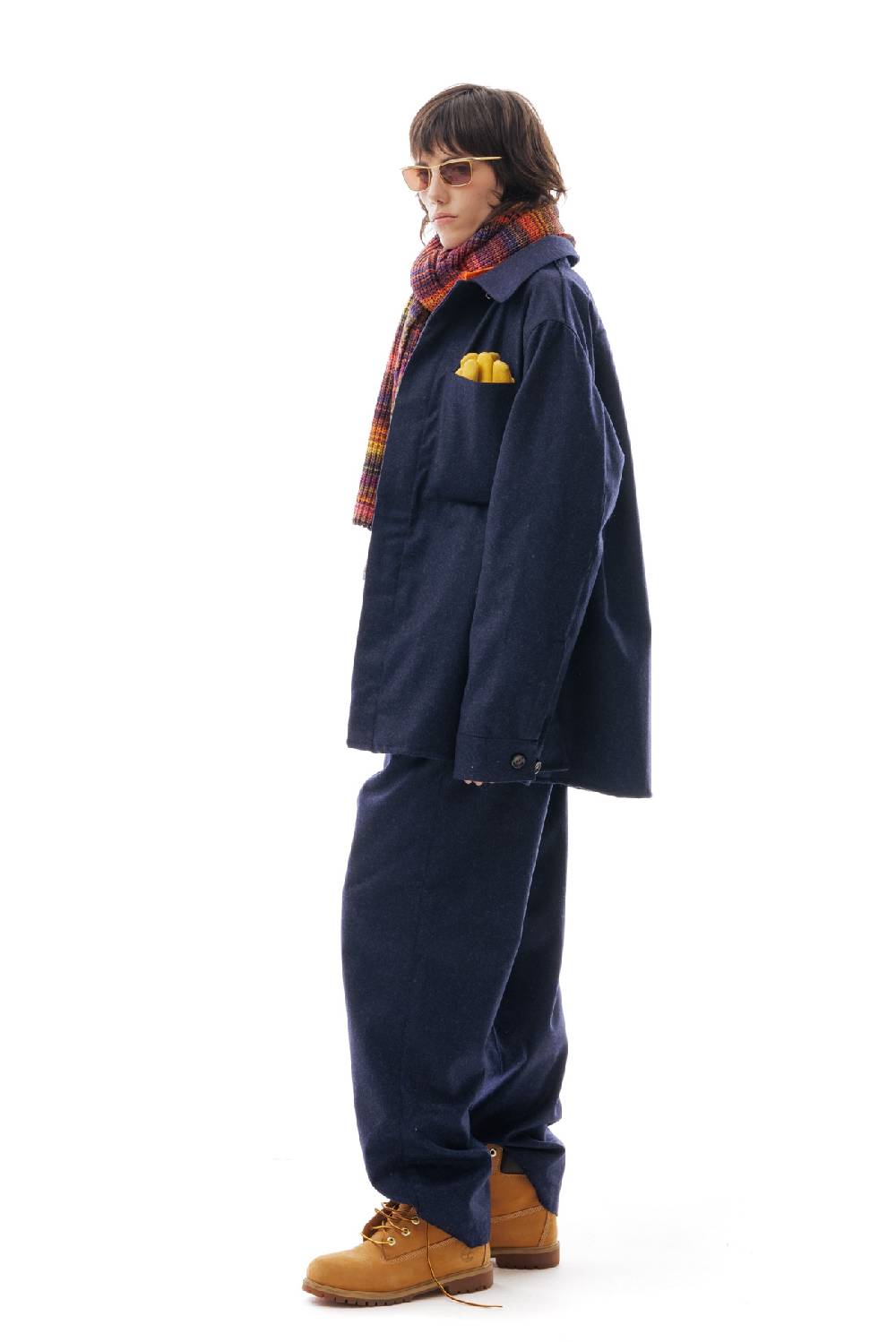 Lc23 WR Wool Overshirt Navy Moda