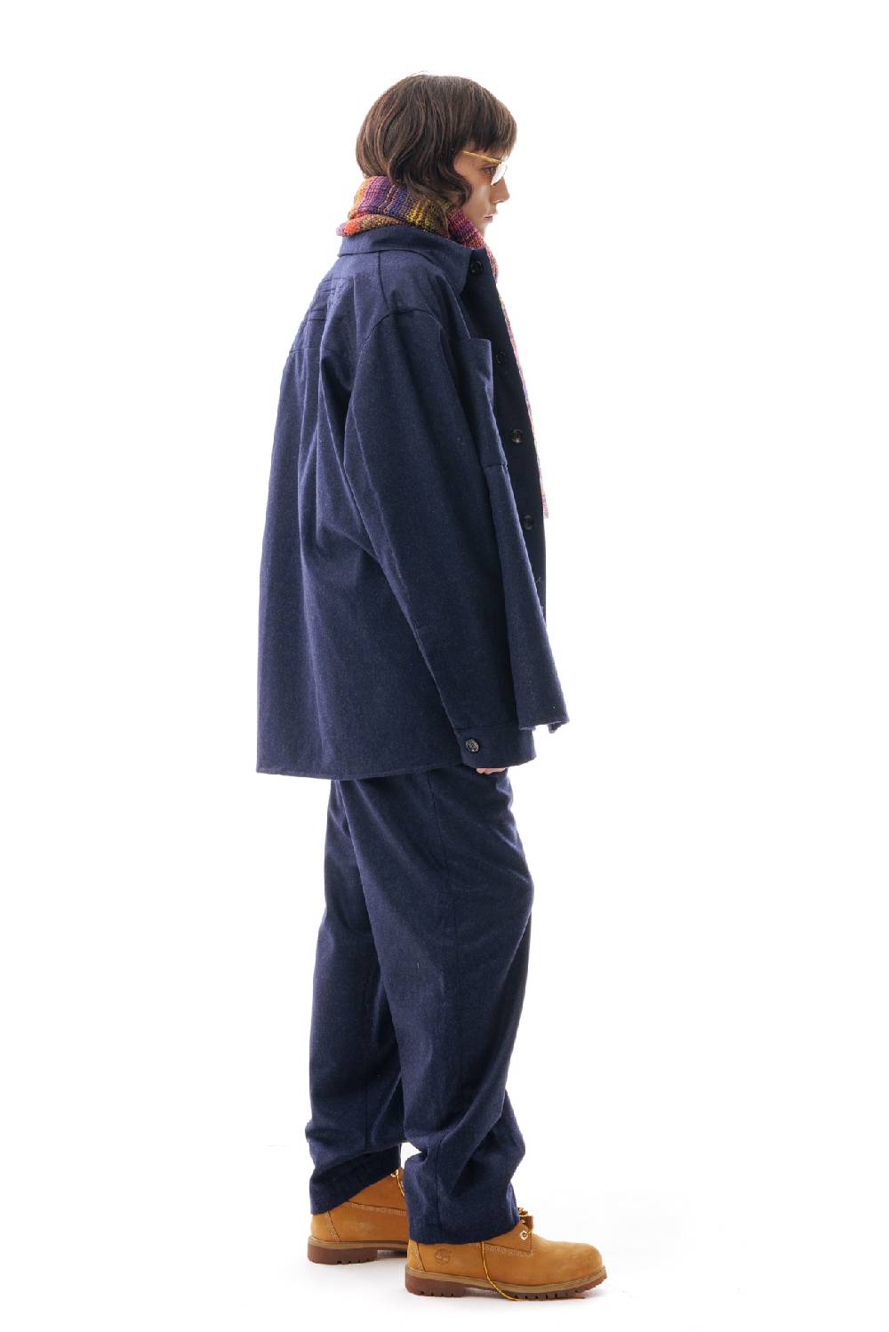 Lc23 WR Wool Overshirt Navy Moda