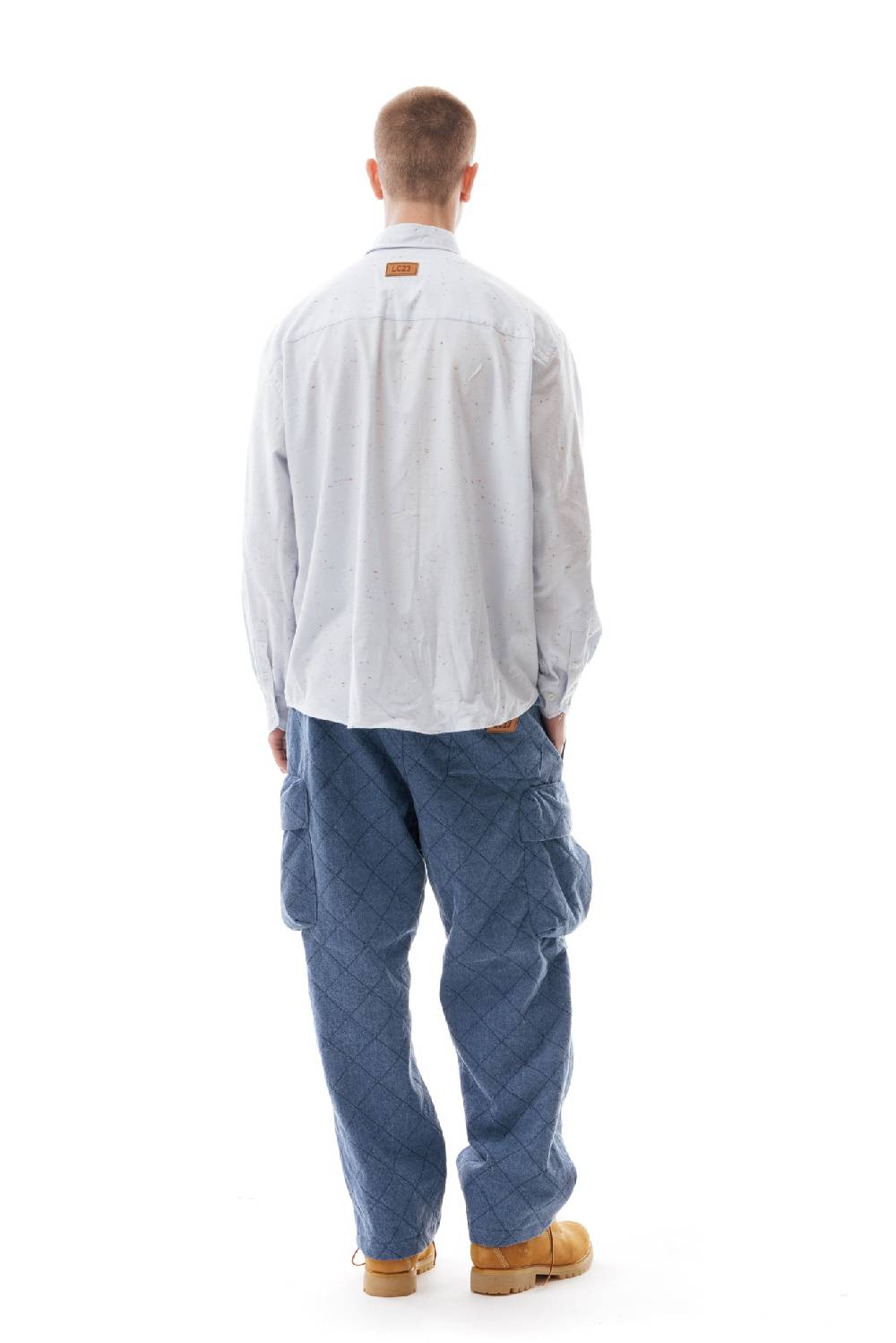 Lc23 Flannel Multipocket Shirt Blue Italia