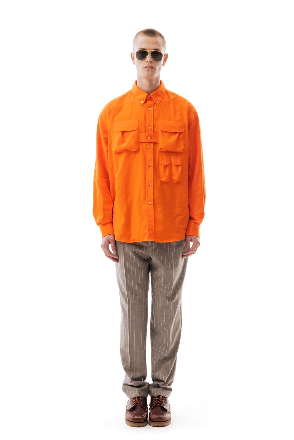 Lc23 Flannel Multipocket Shirt Orange 2025