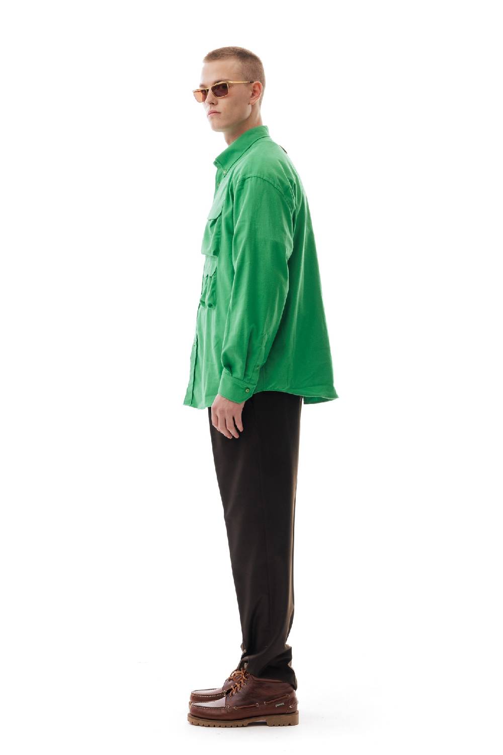 Lc23 Flannel Multipocket Shirt Green Nuovo