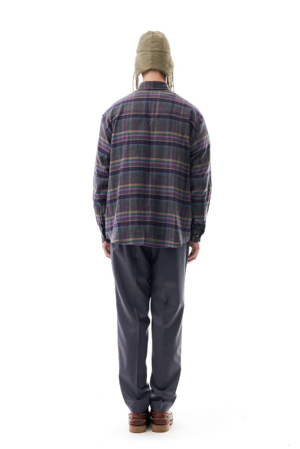 Lc23 Flannel Check Shirt Grey/Purple Pezzi Unici